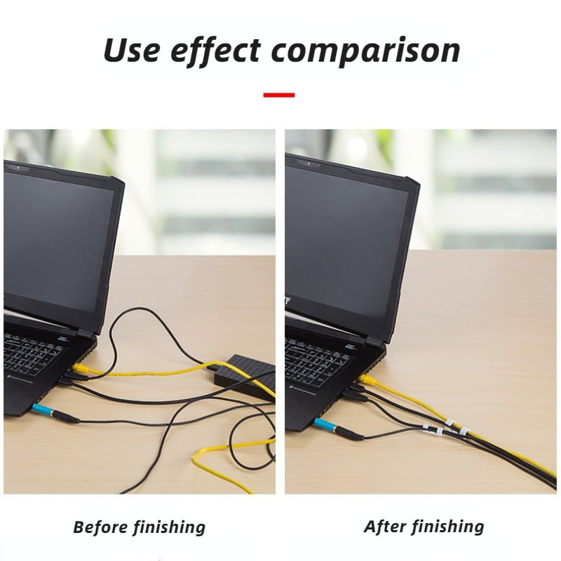 Pengatur Kabel Klip Manajemen Kabel Desktop & Workstation ABS Wire Manager Pemegang Kabel USB Pengisi Daya Jalur Data Bobbin Winder