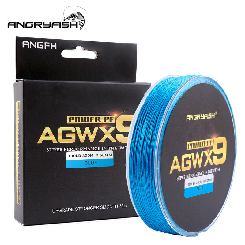 Angryfish 9 fili 300m/327YD Super PE filo da pesca intrecciato filo resistente all'usura