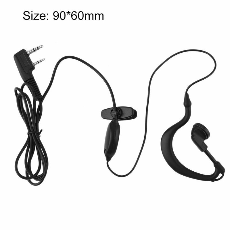 Nowy 2-pinowy zestaw bezprzewodowy mikrofonu słuchawki z zaczepem na ucho słuchawkowy do radia Baofeng UV 5R 888s