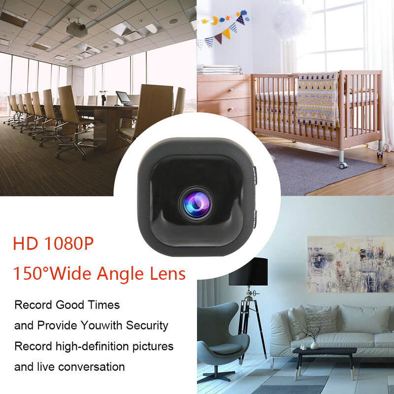 Мини-камера видеонаблюдения A10 Беспроводная с поддержкой Wi-Fi, 1080p