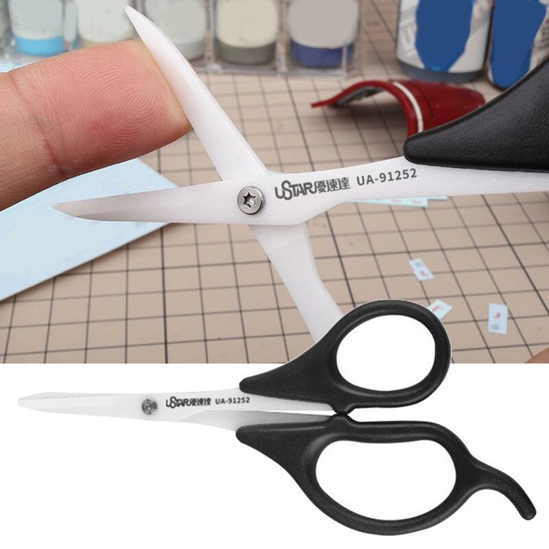 Lightweight Ceramic Scissors, DIY Accessory Obtuse-Angled Blade Shears for Kitchen Finely Tailored Thin Materials Sewing Office