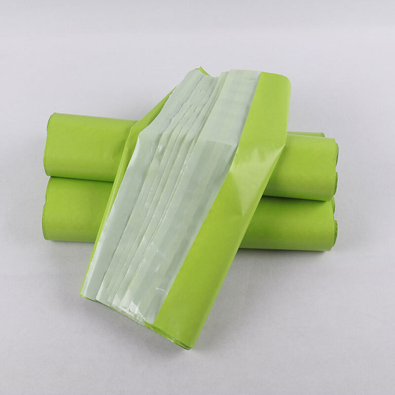 Embalagem auto-adesiva verde poly mailer, bolsa de plástico à prova d'água com fechamento de cola, armazenamento de transportadora, com 10 peças