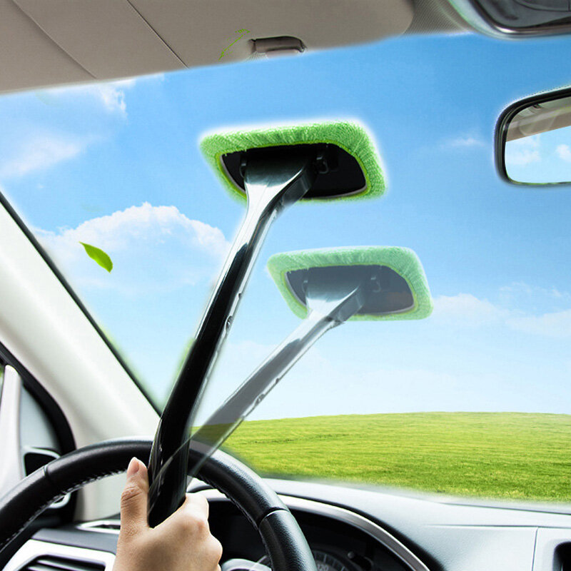 Sikat Pembersih Jendela Mobil Pembersih Debu Penggunaan Ganda Mobil Sikat Kaca Penghilang Defogging Kaca Depan Pel Pembersih Kaca Jendela Mobil