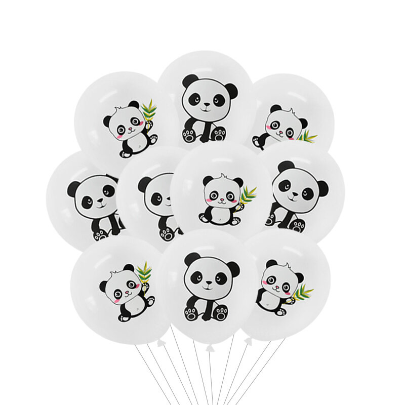 10/15pcs Cute Panda Animale Palloncino 12 pollici Palloncino In Lattice Per Il Baby Shower 1st Decorazione Bambini Festa di Compleanno loro Decorazione Del Partito