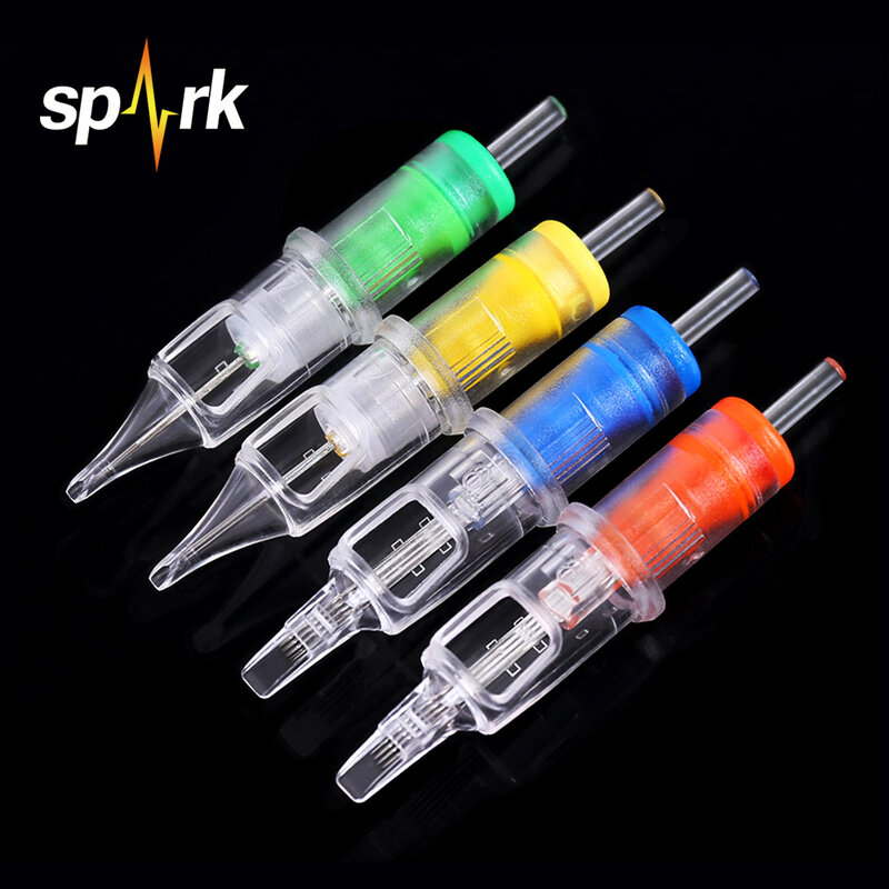 Neue Spark cartridge Tattoo Nadeln True color Cartridge Round Liner (0,30mm & 0,35mm Nadel) rl/rs/rm/m1 20 teile/los