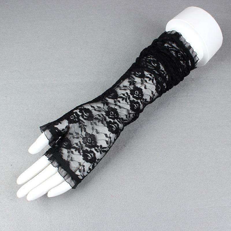 Cool Sleeves Mesh Ice Sleeves Elegant Lace Thin Ladies Summer Long Sleeve Riding Lace Gloves Fashion Sun Protection Sleeves