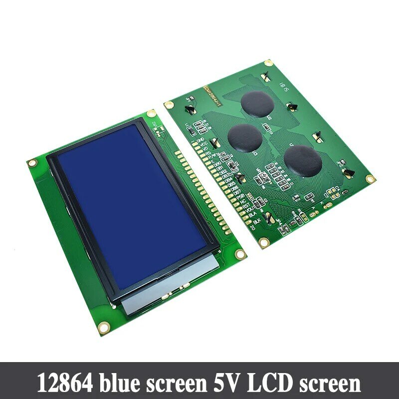 LCD1602 LCD 1602 2004 12864โมดูลหน้าจอสีเขียว16X2 20X4โมดูลจอแสดงผลLCD HD44780 Controller Blueสีดำ