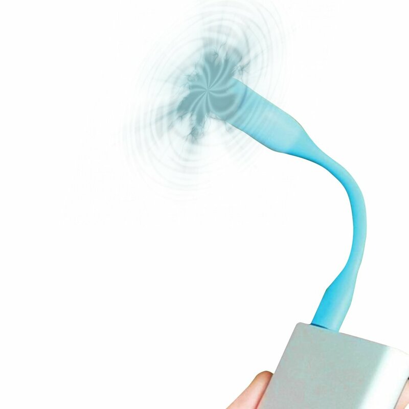 Przenośny, elastyczny, miniaturowy chłodzenia wentylator chłodzący regulowane USB wentylator do laptopa, zasilany elektrycznie, losowy kolor Plug and Play