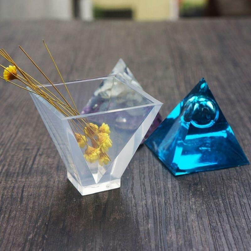 Piramide forma stampo in Silicone creazione di gioielli fusione in resina fai-da-te stampo epossidico artigianale stampo in silicone epossidico di cristallo gioielli fatti a mano fai-da-te