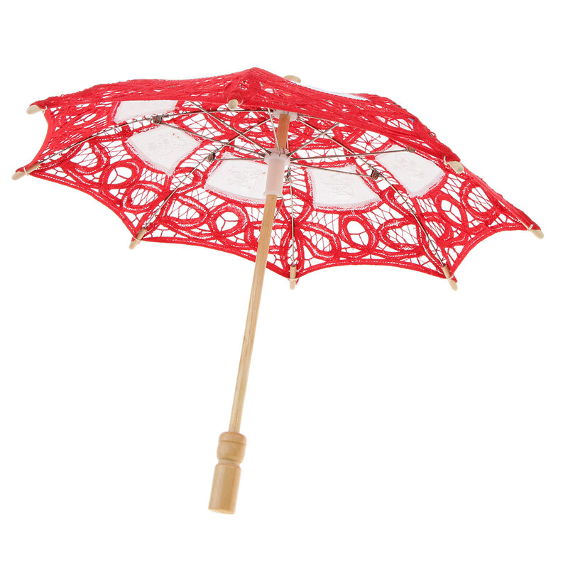 Mini Parasol Brodé en Dentelle, Parapluie de 15 Pouces, Multicolore, Décor de Lieu de Mariée, Scène Photo