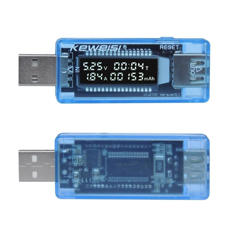 Tester Kapasitas Tegangan Arus USB Volt Saat Ini Deteksi Tegangan Pengisi Daya Kapasitas Tester Meter Detektor Daya Ponsel Uji Baterai