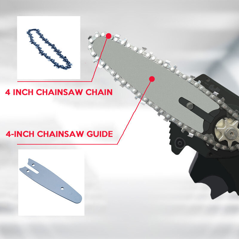 4 Inch/set Mini Staal Chainsaw Guide + 28Cm Elektrische Zaag Kettingen Accessoire Vervanging Fijne Kwaliteit Staal Power