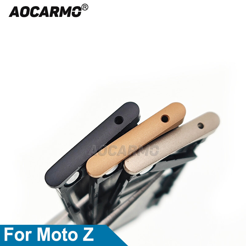 Aocarmo Für Motorola Moto Z XT1650 Dual/Einzelne Sim Karte Tray Halter Slot Ersatz Teile