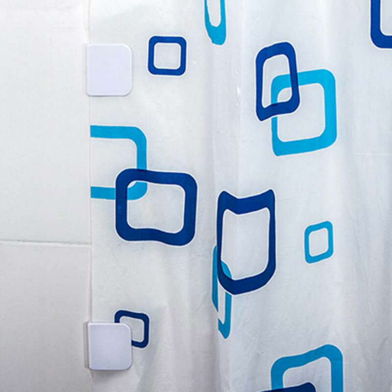バスルーム用,バス用,シームレス,粘着性シャワーカーテン用の水漏れ防止クリップ,2個