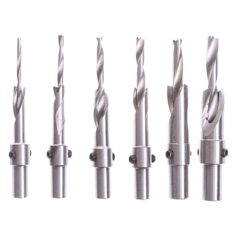 Woodworking countersink drill bit high-speed steel salad drill step drill bit Two-step screw pattern with double hole opener bit