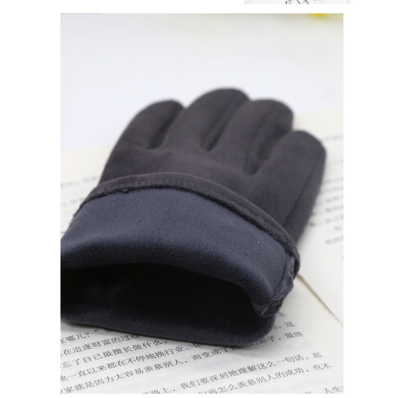 Zimowe damskie zamszowe oraz aksamitne zagęścić utrzymuj ciepły ekran dotykowy rękawiczki rękawiczki jazda na rowerze moda prosta nie nadęta