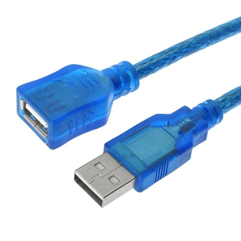 Blue USB 2.0 AM-AF Network Cable USB 2.0 Male to Female Extension Data Sync USB 2.0 AM Jack Socket To AV Plug Extension Cord