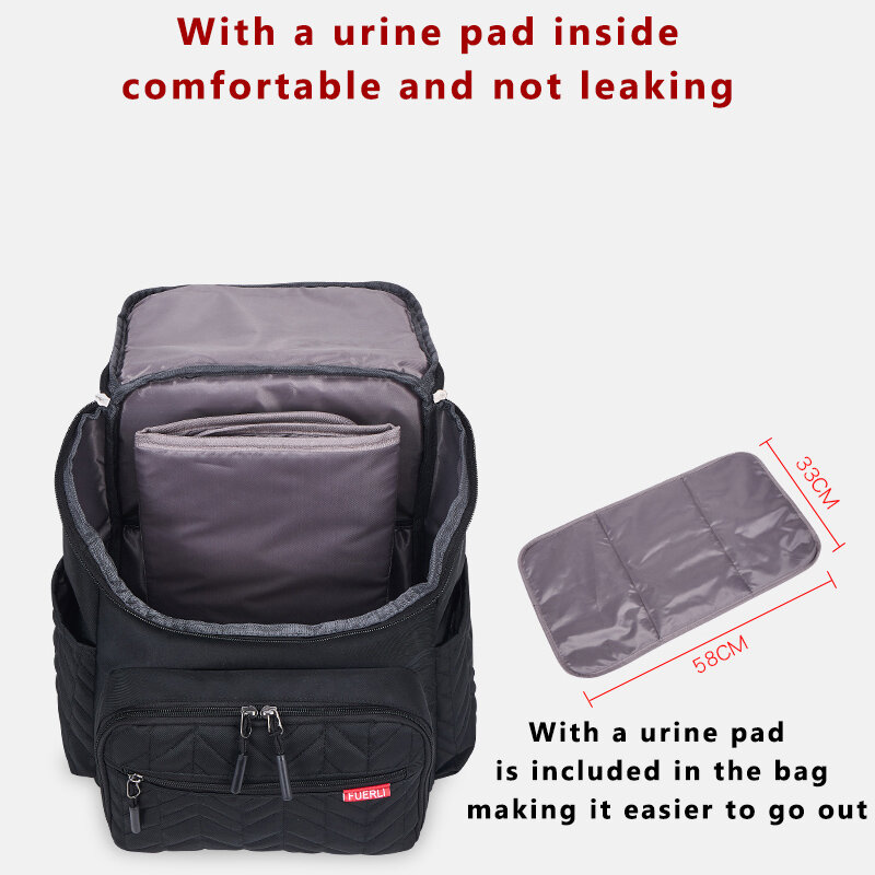 MUNIBaby-Sac à dos de voyage de grande capacité, sac à langer pour maman, sacs de poussette étanches, ALTERBaby Care, extérieur, mode