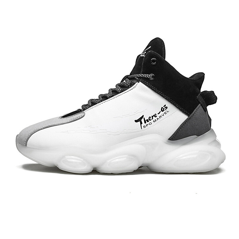 Sapatos de basquete masculinos respirável moda antiderrapante wearable tênis de proteção alta elástica outono 2023 novos sapatos esportivos masculinos