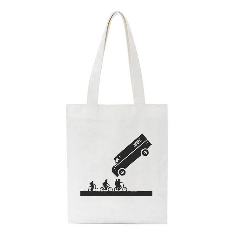 Пляжные сумки на плечо с графическим мультяшным принтом, Стильная вместительная сумка для покупок в стиле Харадзюку, Повседневная Милая Белая дамская сумочка