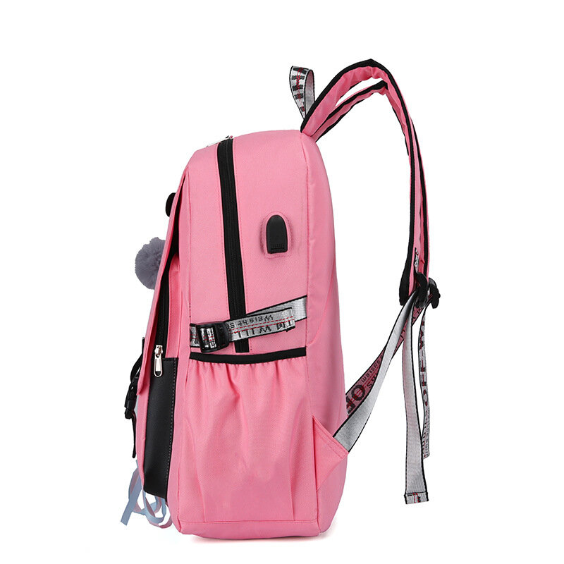 Dorywczo torby szkolne dla dziewczynek kobiety plecaki moda plecak szkolny USB ładowanie tornister plecak dziecko torba dla dzieci Mochila