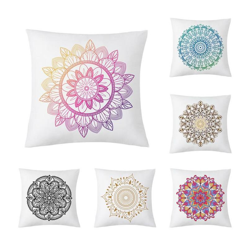 Mandala Pattern Throw Pillow Case Creative Mandala Printing Polyester Decorative Pillowcases Pillow Cover kussensloop ZT313