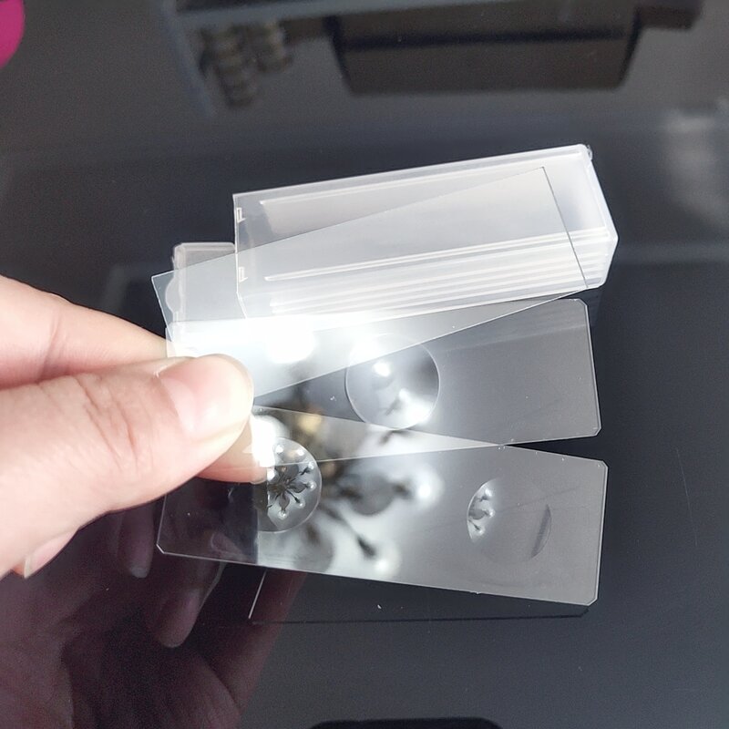 5 قطعة الزجاج يمكن إعادة استخدامها الحيوي المجهر مزدوجة واحدة مقعر المجهر فارغة الزجاج الشرائح العلوم البيولوجية المجهر الشرائح