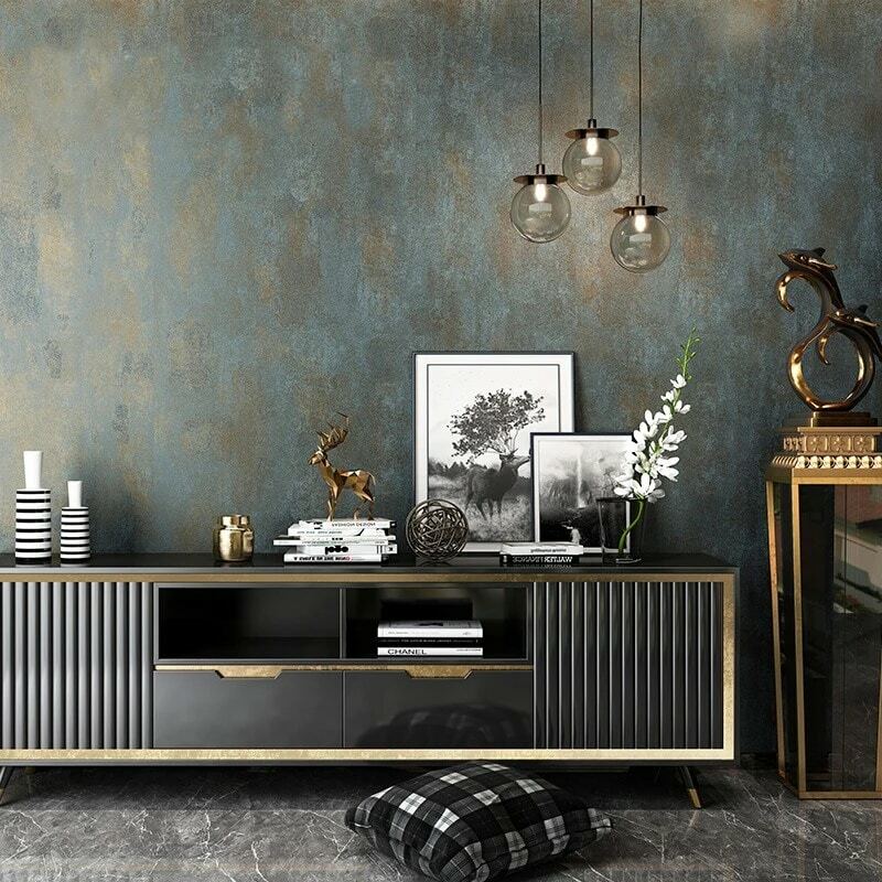 Vintage Non-woven Plain Solid Color Wallpaper Luxury Bedroom Living Room Sofa TV Background Home Decor Wallpaper For Walls Roll