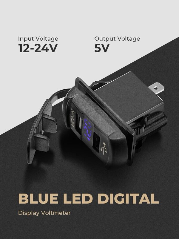 5V 4,2 A LED Auto Ladegerät Dual USB Schalter Für Can-AM Maverick X3 Kompatibel mit Polaris RZR 1000 800 900 Ranger für Boot UTV ATV