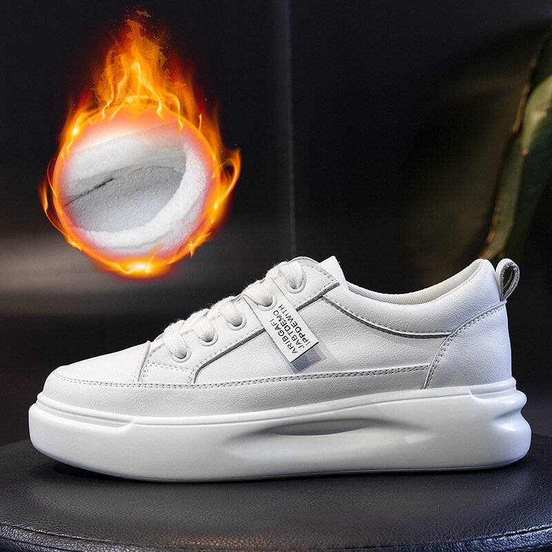 SWYIVY Genuine Leather Casual Shoes Women Sneakers 2021 Autumn Light White Sneakers Platform Winter Sneakers Women Shoes  40
