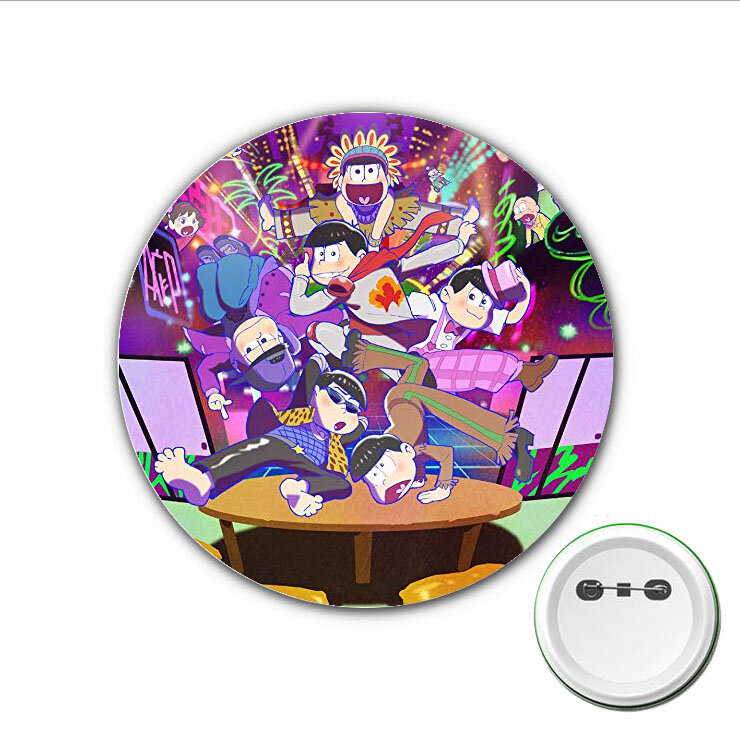 3pcs Jepang anime Matsuno Osomatsu Cosplay lencana kartun pin bros untuk ransel tas lencana tombol aksesoris pakaian