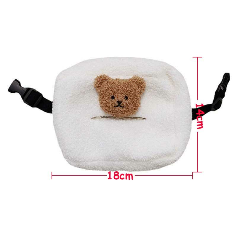 Samochód Cartoon niedźwiedź Seat tylna torba montowana z tyłu siedzenia Pet Cargo Cloth uniwersalne wielofunkcyjne torby do przechowywania gruzu pudełko na chusteczki