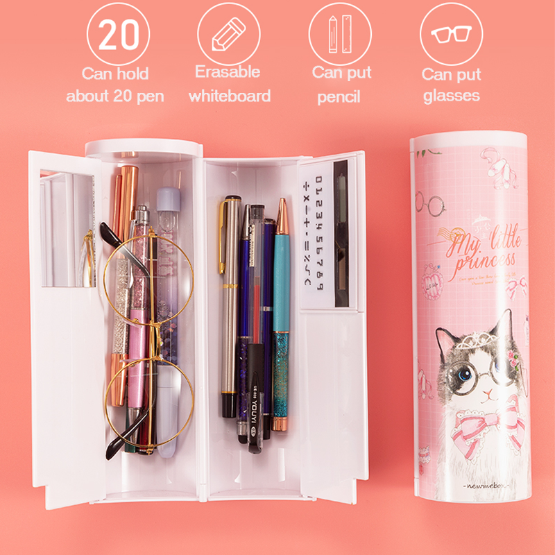 NBX Kinder Bleistift Fall für Mädchen Rechner Anime Kunststoff Plüsch Nette Lieblings Schule Schreibwaren Liefert mit Geschenk Bleistift Fall