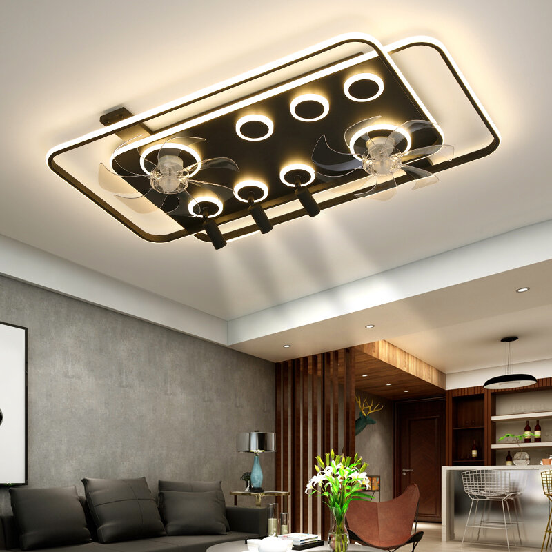LEDライト付きシーリングファン,屋内照明,装飾シーリングライト,リビングルームやダイニングルームに最適です。