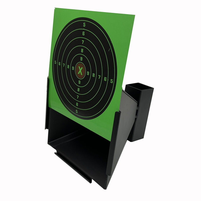 17 CM Black Funnel Pellet Trap with 20 Pcs Splatter & Reactive Card Board Thick Paper Target