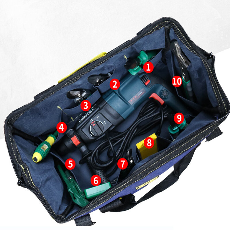Multifunktionale Große-Kapazität Werkzeug Tasche, Elektriker Reparatur kit, Schulter Tasche, Diagonal Tasche, werkzeug Lagerung Tasche, Tragbare