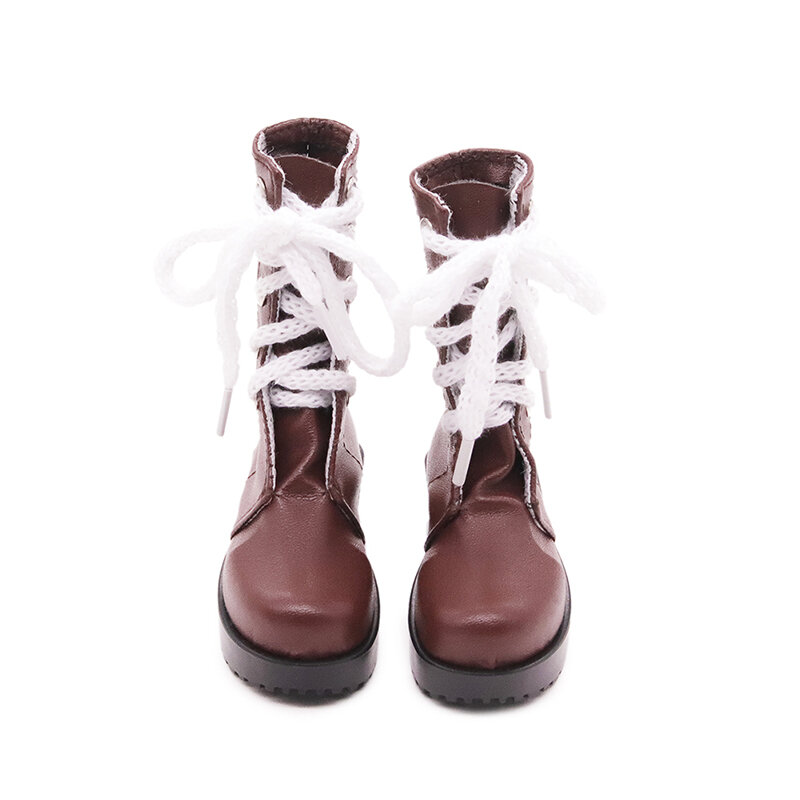 Botas de muñeca personalizadas, zapatos Retro marrones de 60 cm, accesorios de nuestra generación, zapatos de tacón alto hechos a mano para muñecas