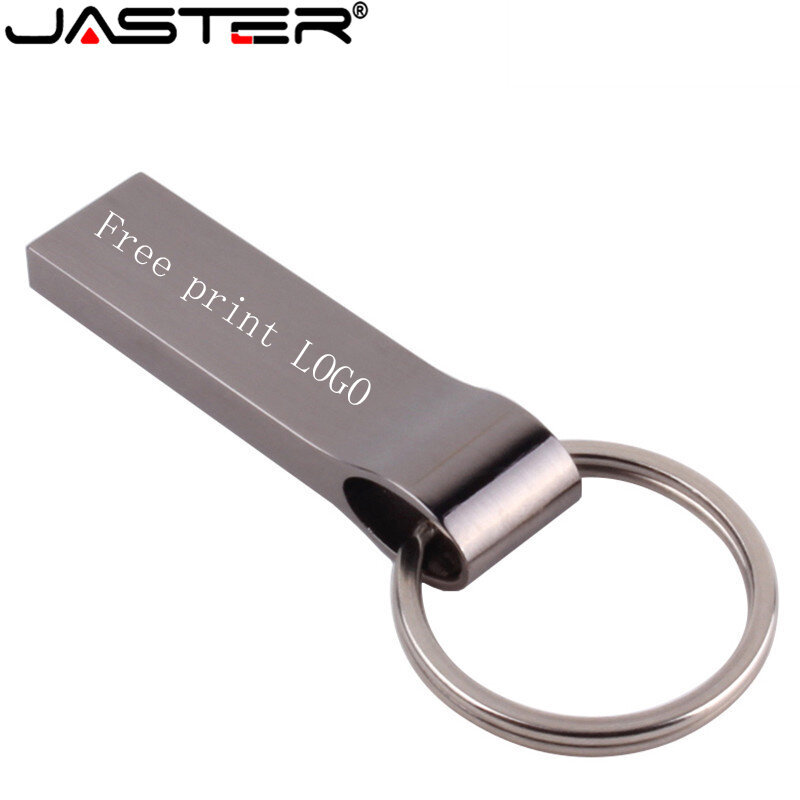 JASTER USB 2.0(1 Buah Logo Kustom Gratis) Pena Peluit Logam Flash Drive Tahan Air 4GB 16GB 32GB 64GB Drive