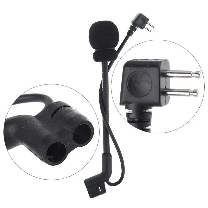 Z-microfone tático universal microfone para comtac ii h50 redução de ruído walkie talkie rádio fone de ouvido acessórios
