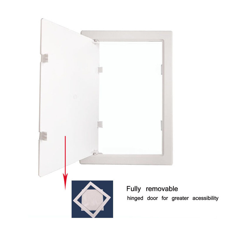 2 Buah Panel Akses Plastik untuk Pintu Akses ABS Drywall 5 Buah 100X150Mm 150X225Mm Langit-langit Dinding Penutup Menetas Putih Item Persegi