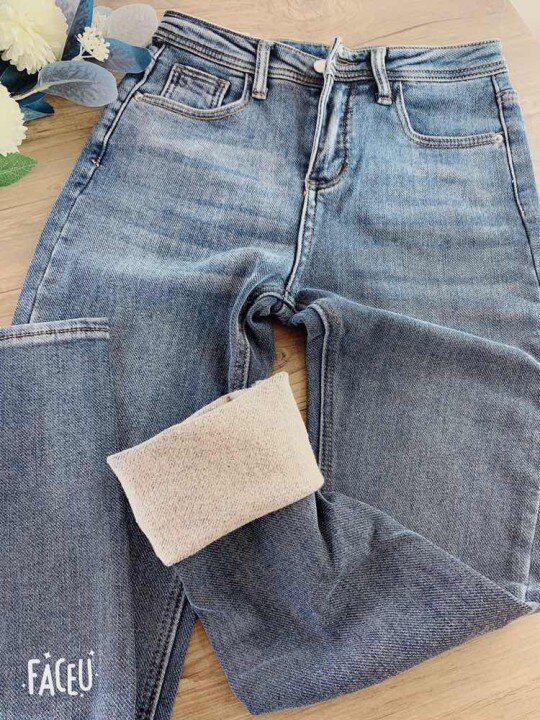 بنطلون جينز للسيدات بخصر عالٍ من قماش الدنيم بنطلون جينز عتيق من الجينز للسيدات سروال نسائي ضيق ستريتش نسائي