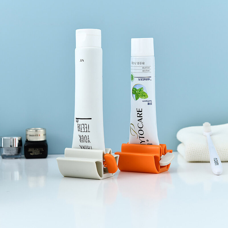 Alat Pasta Gigi Gulung Tempat Dispenser Tabung Plastik Multifungsi Alat Pemeras Pembersih Wajah untuk Aksesori Kamar Mandi
