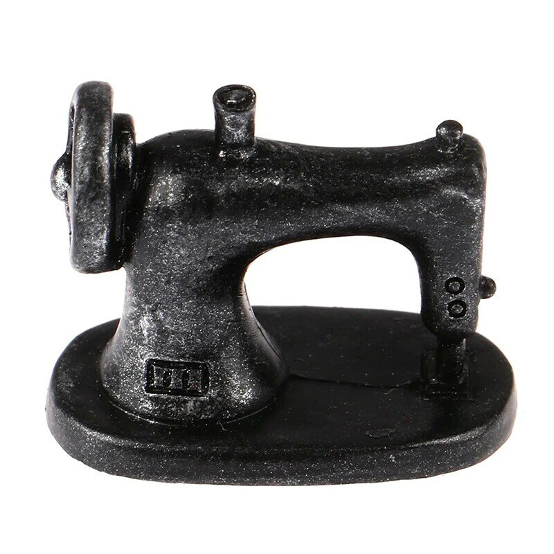 1/12 Dollhouse Miniature Accessories Mini Sewing Machine Head Simulation Furniture Model Toys for Doll House Decoration