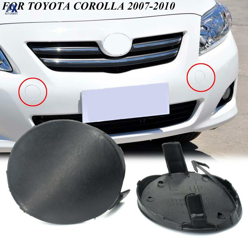 Cubierta de remolque de coche, gancho de tapa de remolque de ojo sin imprimación, parachoques delantero, para Toyota Corolla 2007-2009, derecha, izquierda, 52127-02910, 2 uds.