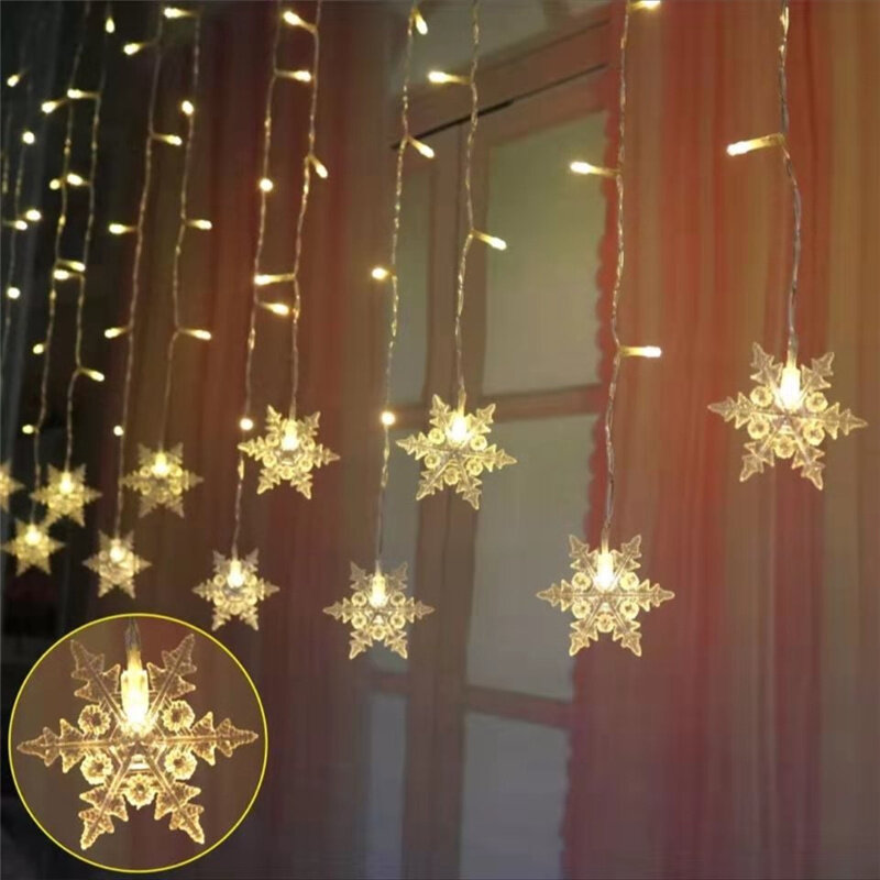 LEDカーテンライトガーランド,3.5m,クリスマスデコレーション,新年,結婚式,屋外