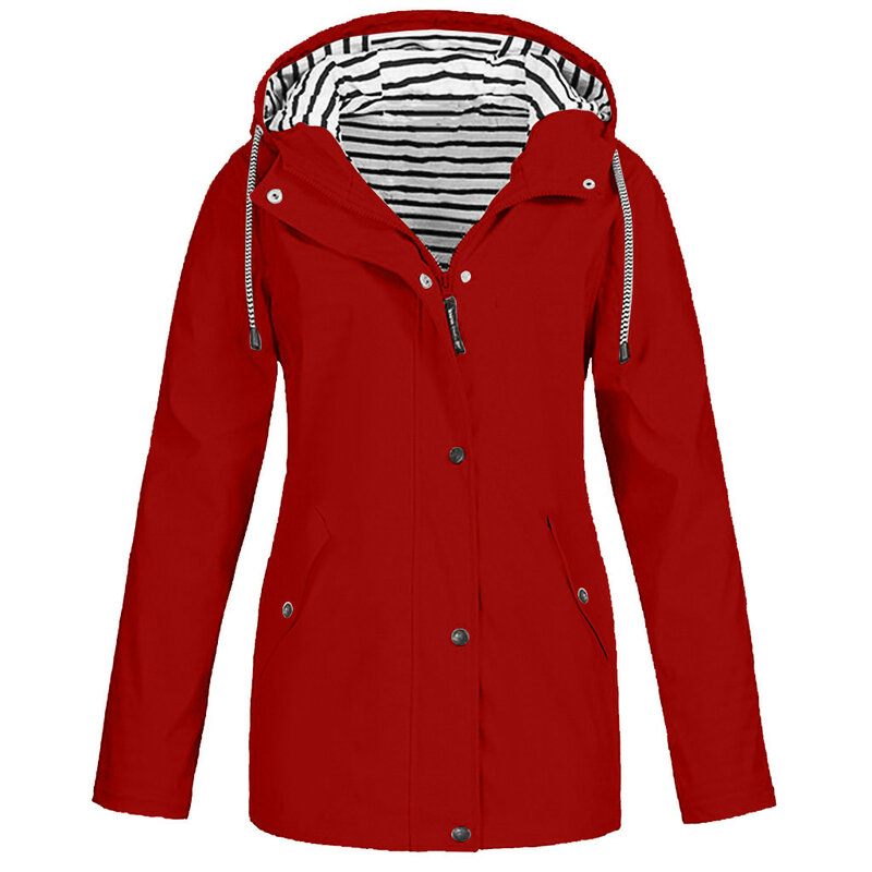 Womail Autumn 2019 Winter Women Jackets Coat Warm Solid Rain Jacket Outdoor Plus Waterproof Hooded Raincoat Windproof  9.3
