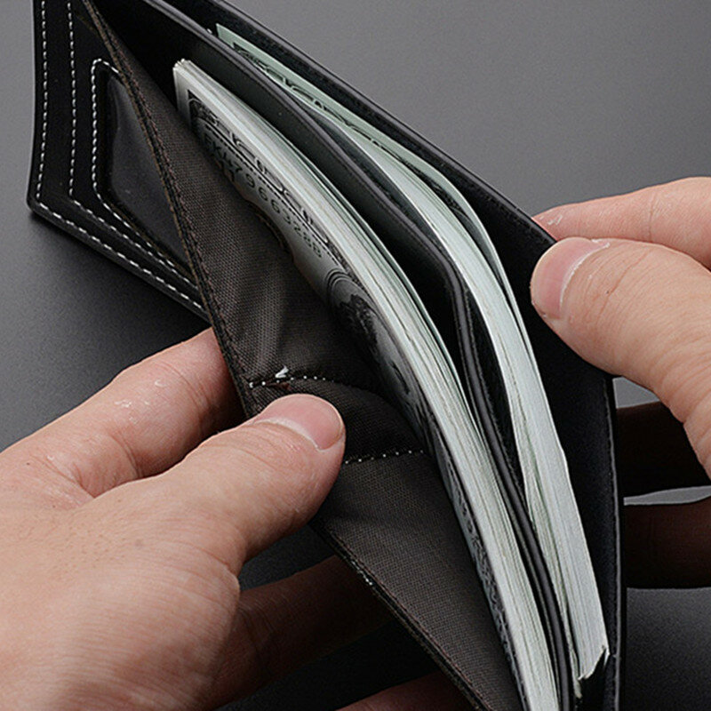 Portafoglio corto da uomo nuovo portafoglio corto da uomo vendita calda portafoglio corto Multi-carta multifunzionale portafoglio impermeabile in PU portamonete