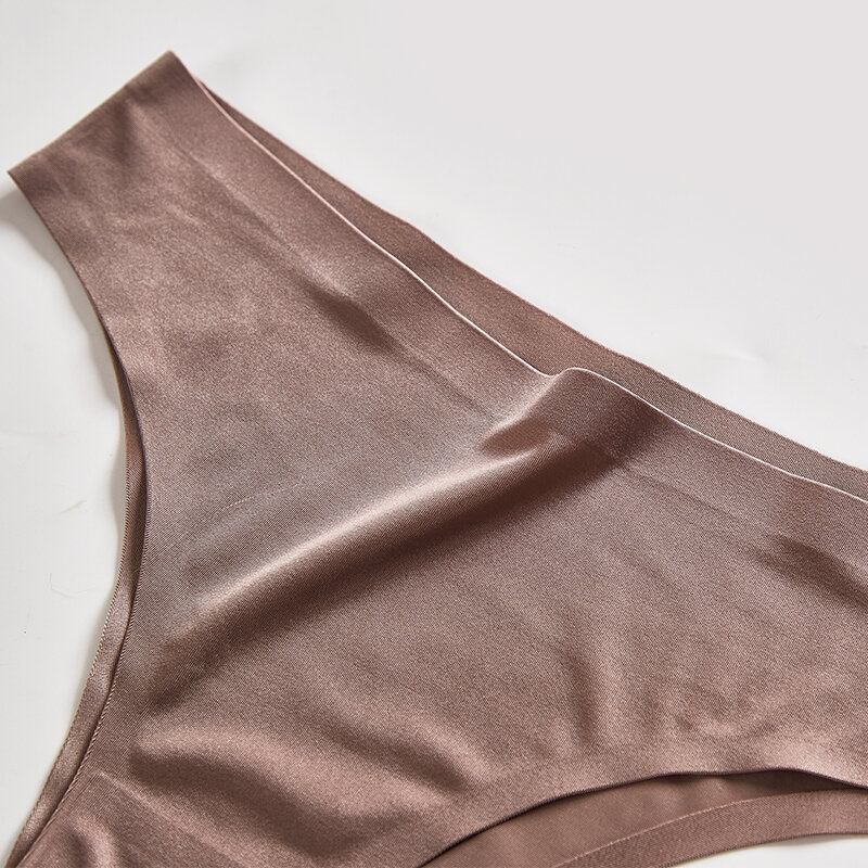 BANNIROU – culotte en soie glacée pour femme, sous-vêtements de sport, sans couture, Lingerie Sexy