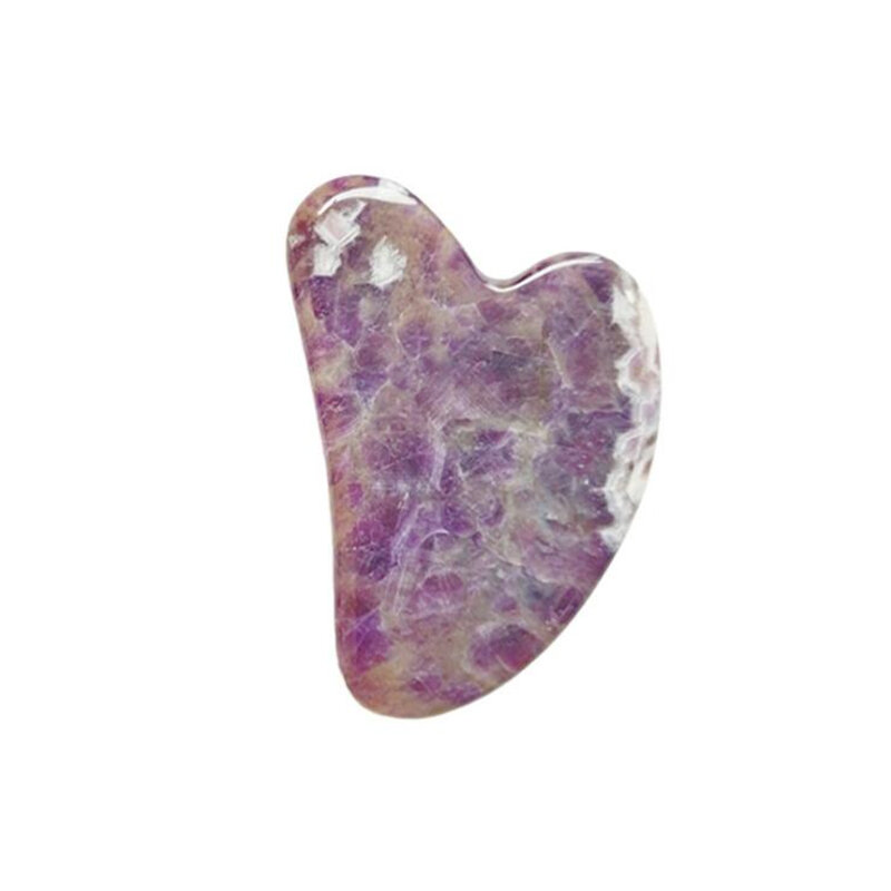 Natural amethysts Roller Face Massage Gua Sha Board Crystal Stone Jade Massager Body Facial Eye Scraping Acupuncture Face Lift
