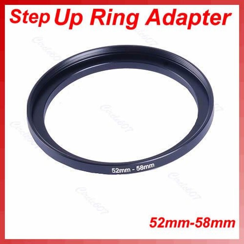 Adaptador de anillo de lente de filtro de Metal, 52-58mm, 46-52mm, 52mm-55mm, 58mm-67mm, 52-58mm, 52 a 58 pasos, 1 unidad